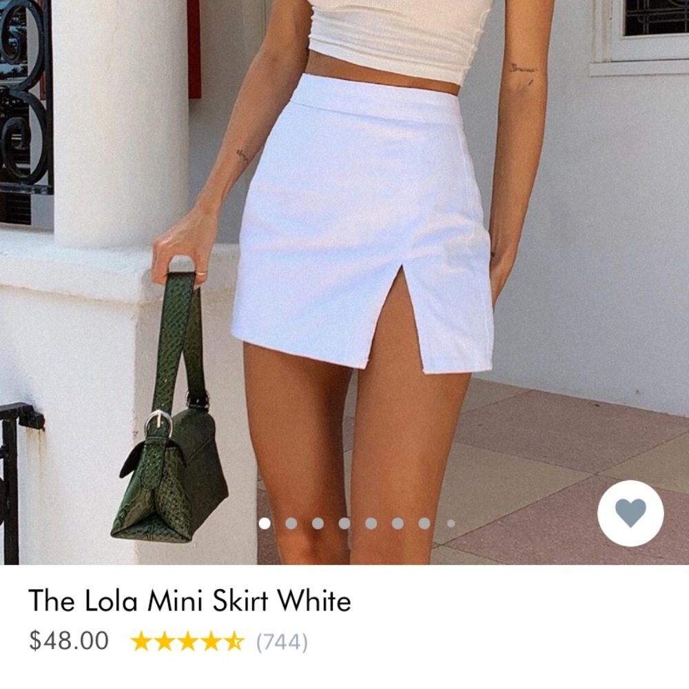 Lola Mini Skirt White